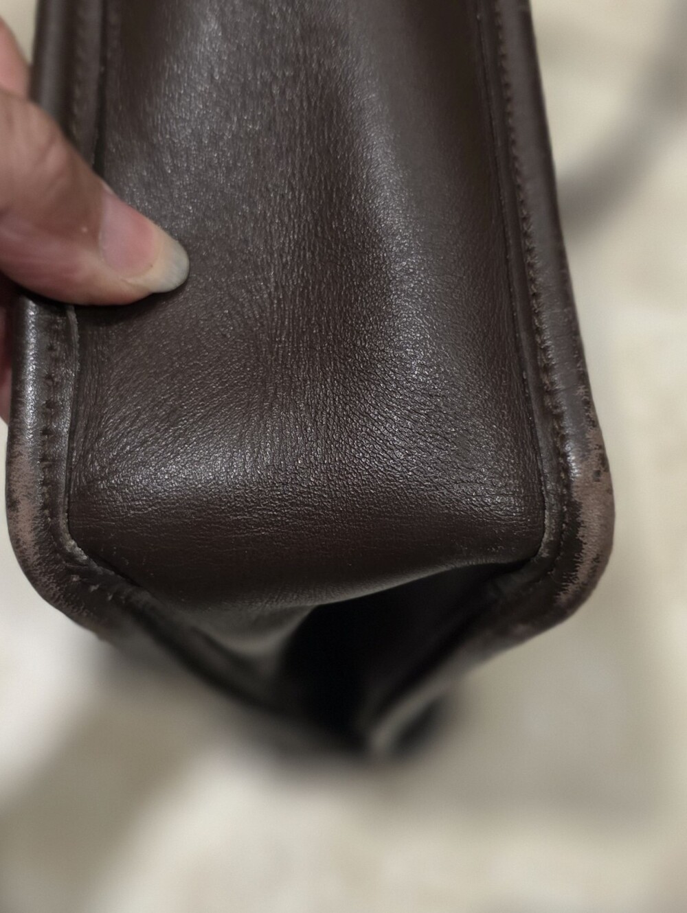 VINTAGE Coach Brown Leather Willis Bag - Picture 4 of 16